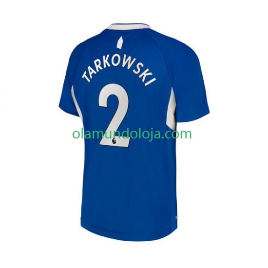 Camisola Everton James Tarkowski 2 Homem Equipamento Primeiro 2022-2023 Manga Curta